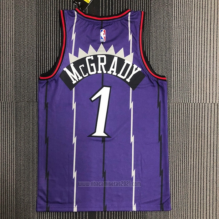 Camiseta Toronto Raptors Tracy Mcgrady #1 Classic Edition Violeta